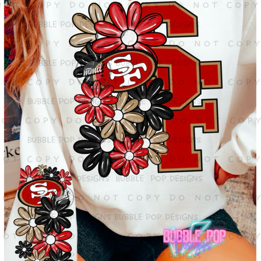 Floral Football SF Sweatshirt
