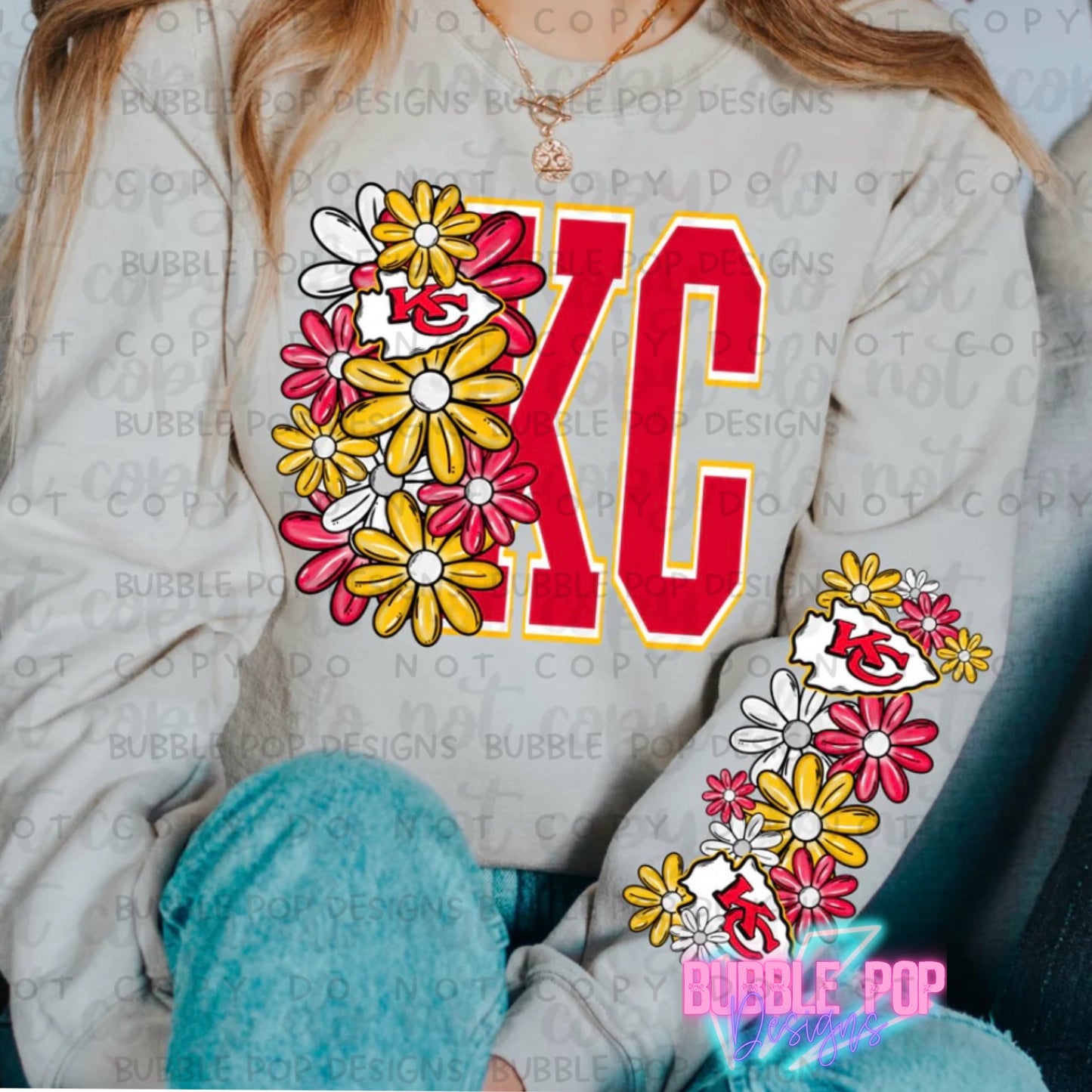 Floral Footbal KC sweatshirt