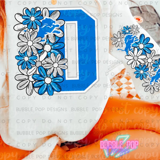 Floral Football D Sweatshirt