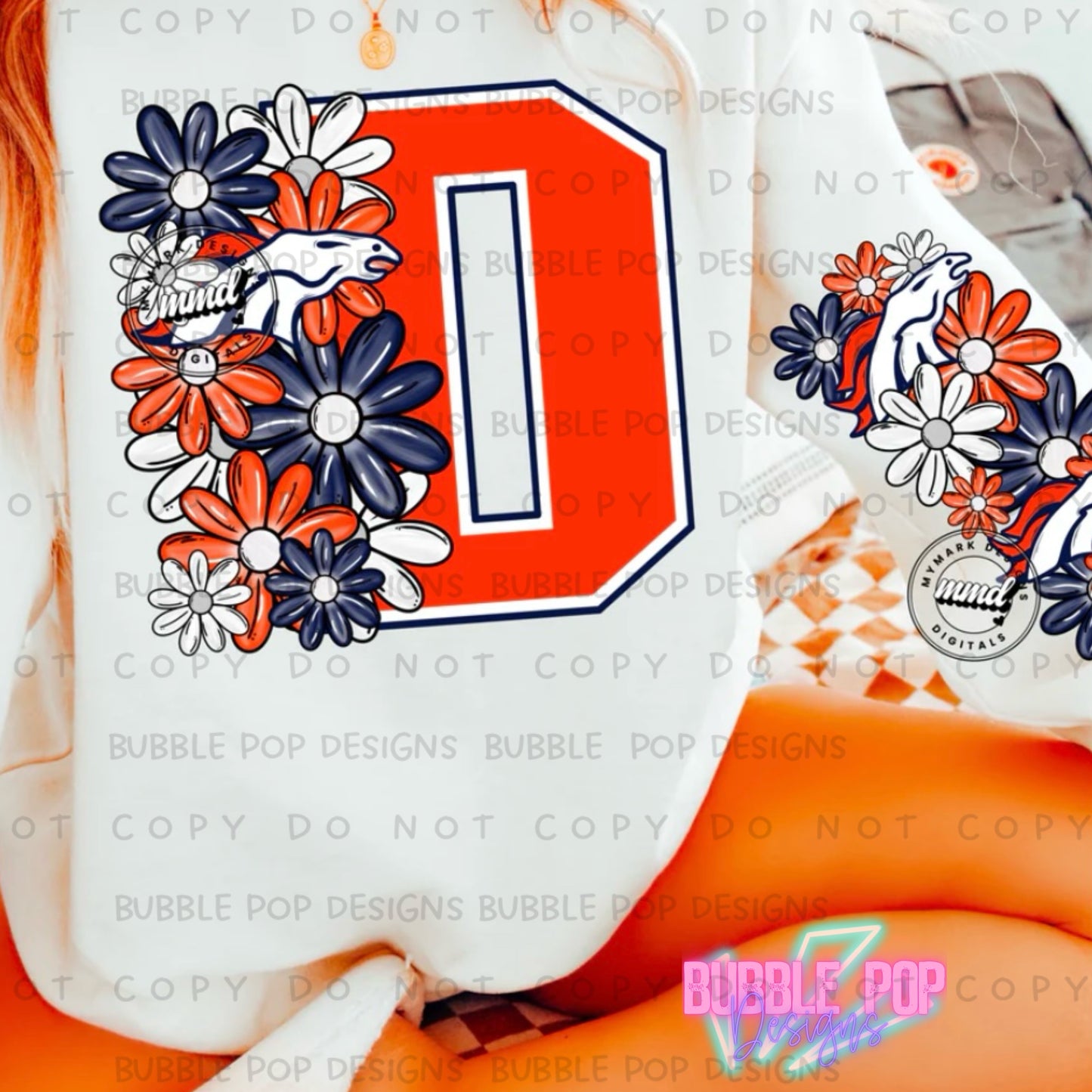 Floral Football  D Sweatshirt