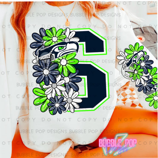 Floral Football S Sweatshirt