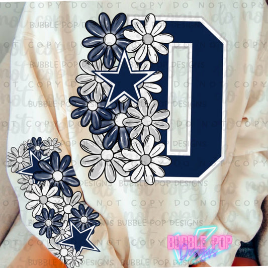 Floral Football D Sweatshirt